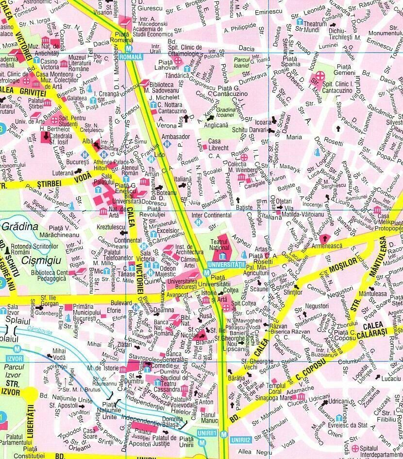mapa bucharest city centre