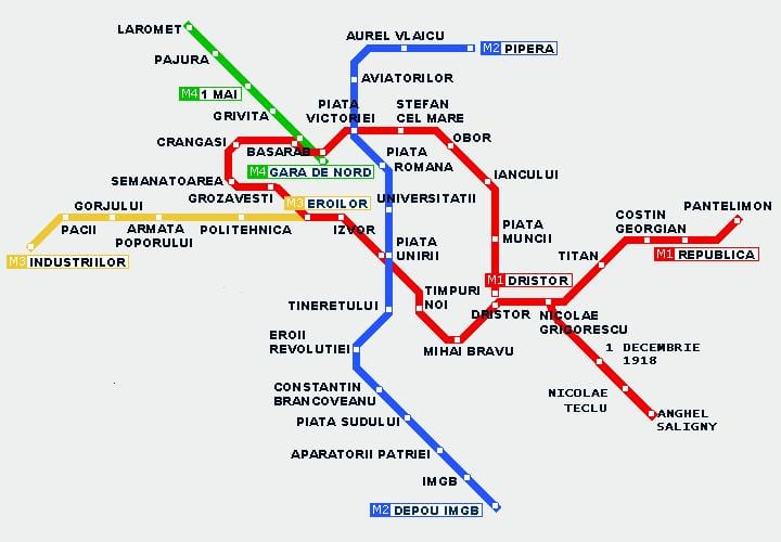 električka mapy bukurešti