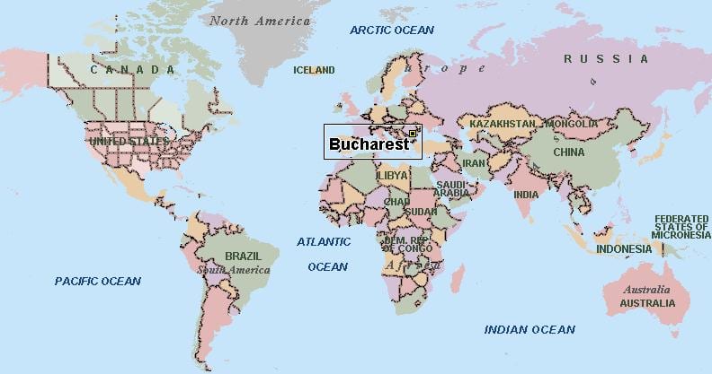 Mapa bukurešti svete 
