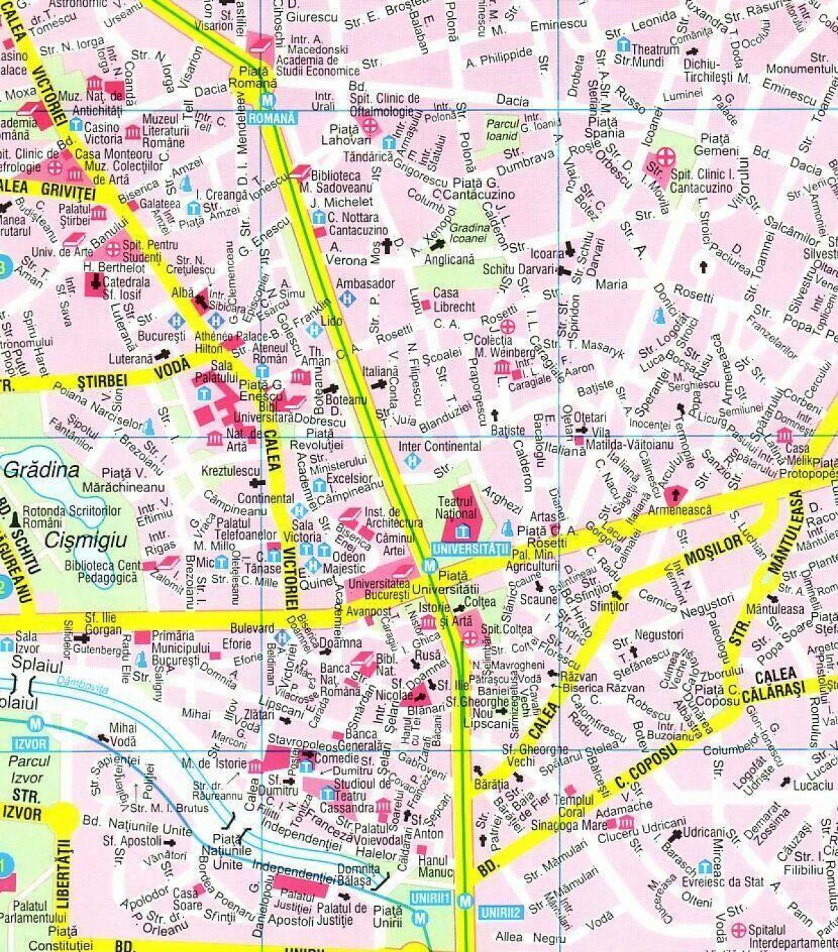 mapa bucharest city centre
