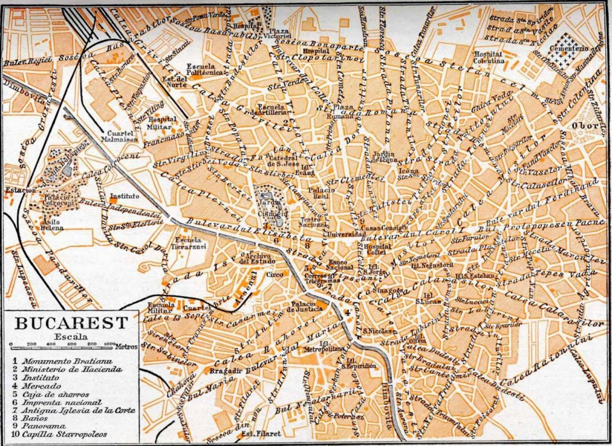 staré mesto bukurešť mapu