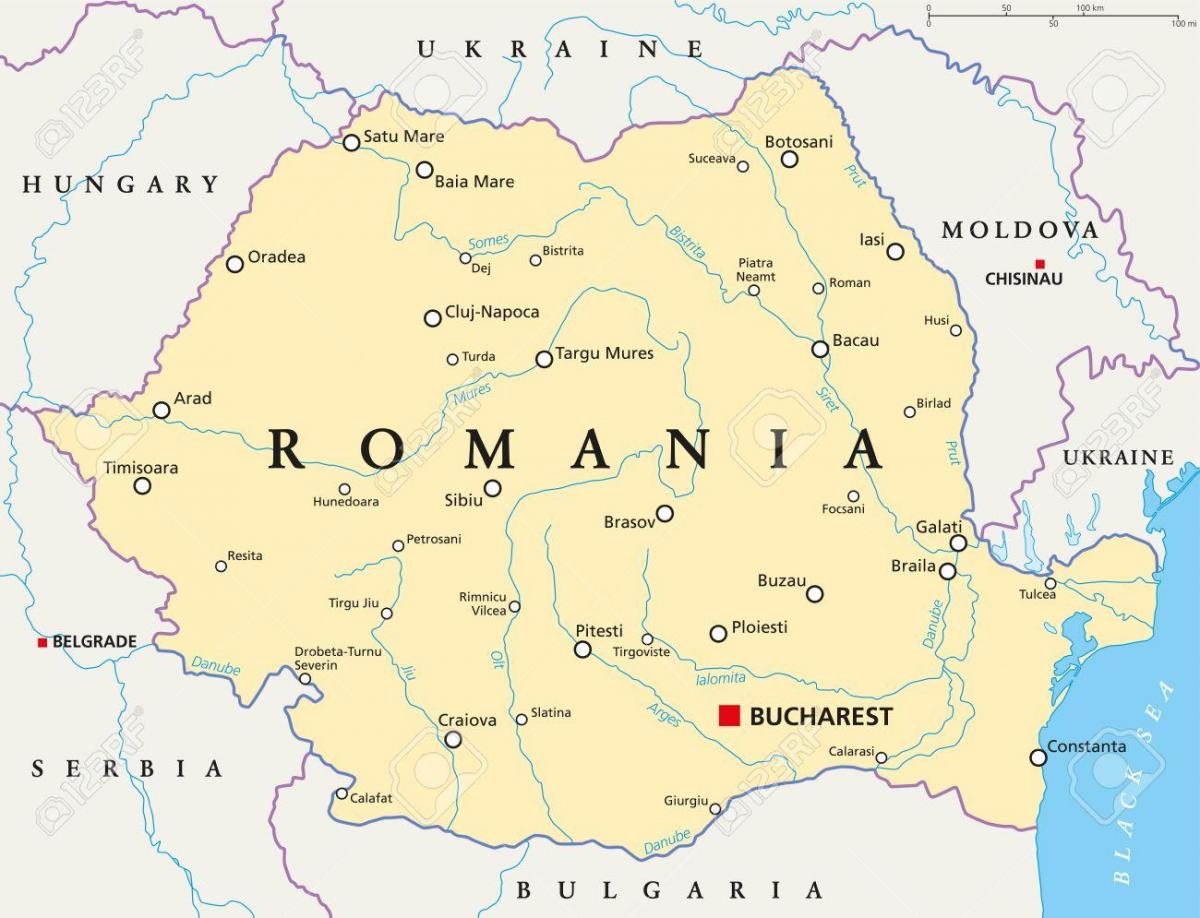 hlavné mesto rumunska mapu