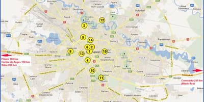 Mapa bukurešti atrakcie 