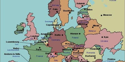 Mapa európy v bukurešti