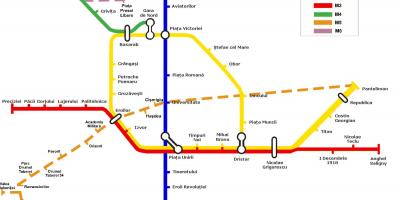 Metro mapy bukurešti, rumunsko