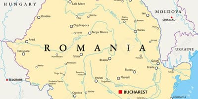 Hlavné mesto rumunska mapu